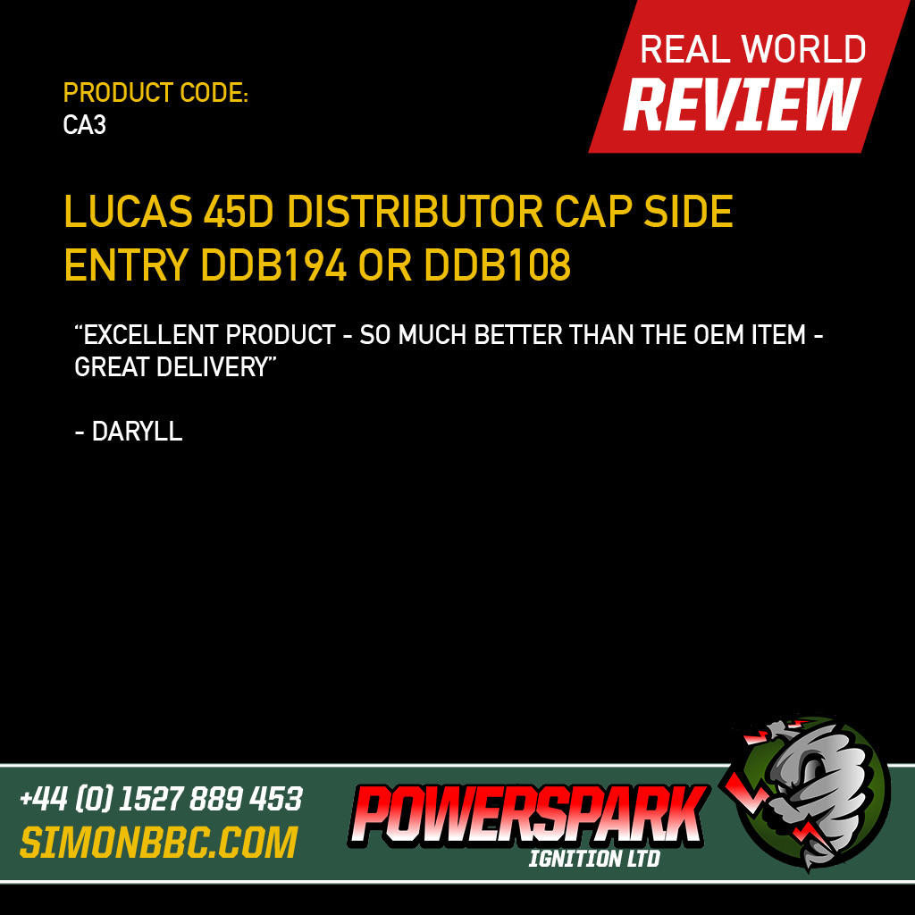 Powerspark Lucas 45D Distributor Cap Side Entry DDB194 or DDB108 customer review