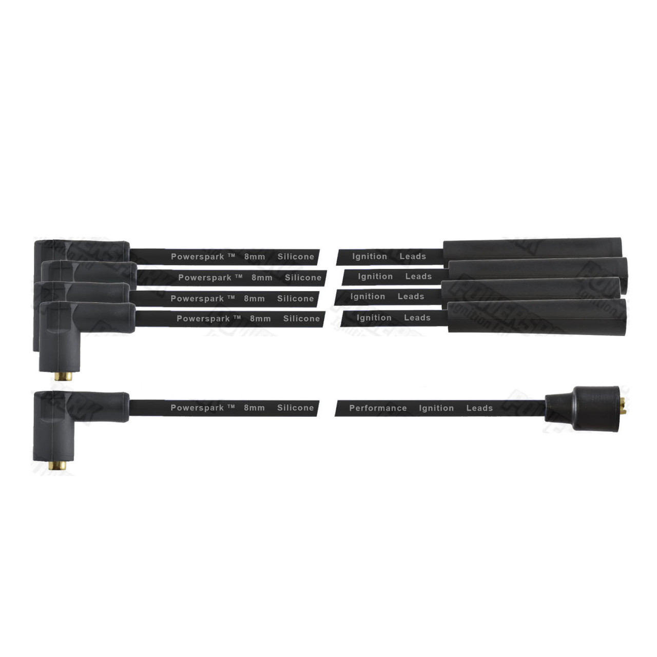 Powerspark Land Rover Series 4 Cylinder Engines HT Leads 8mm Double Silicone