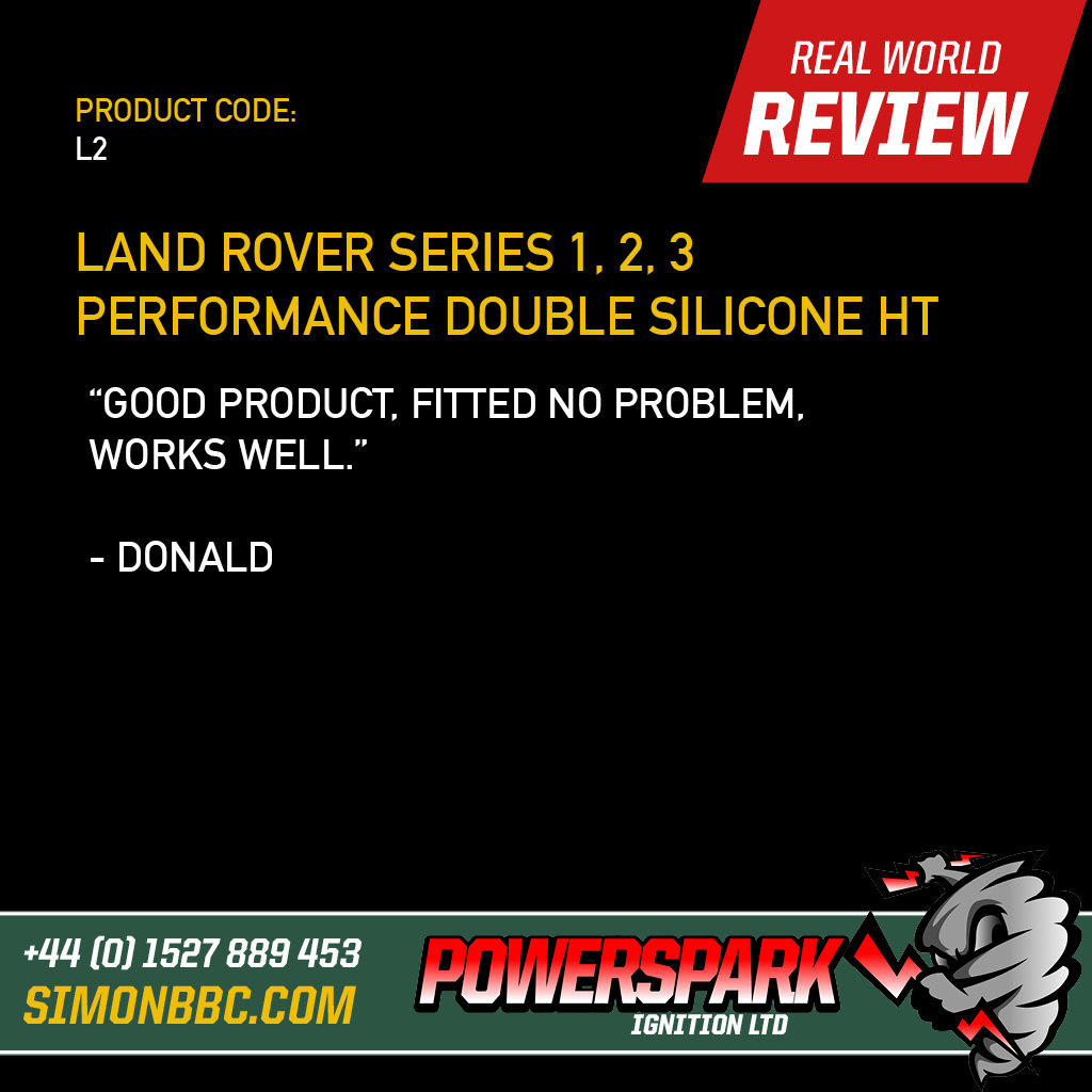 Powerspark Land Rover Series 4 Cylinder Engines HT Leads 8mm Double Silicone Customer Review 1