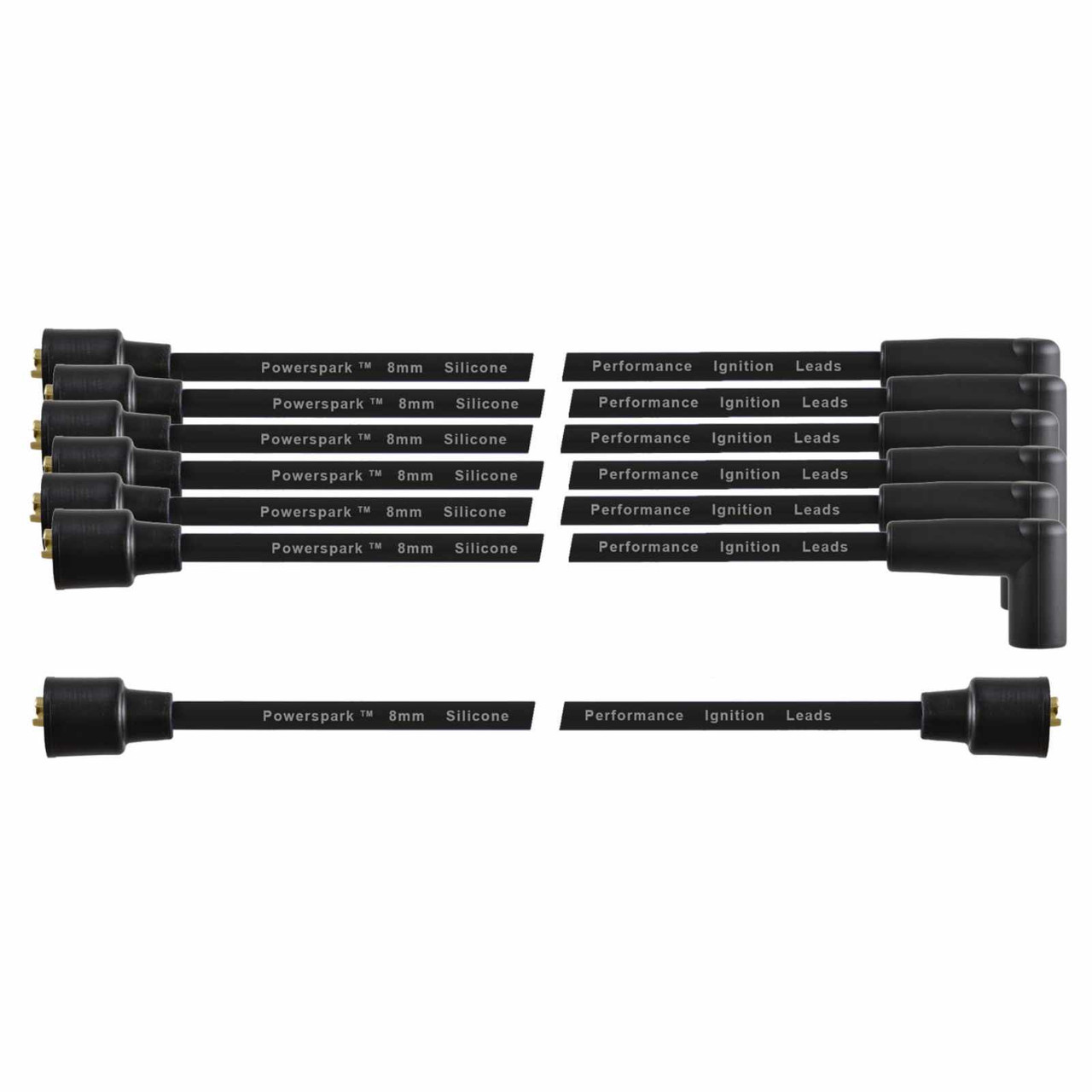 Powerspark Jaguar E Type, XJ 6 Cylinder HT Leads 8mm Double Silicone