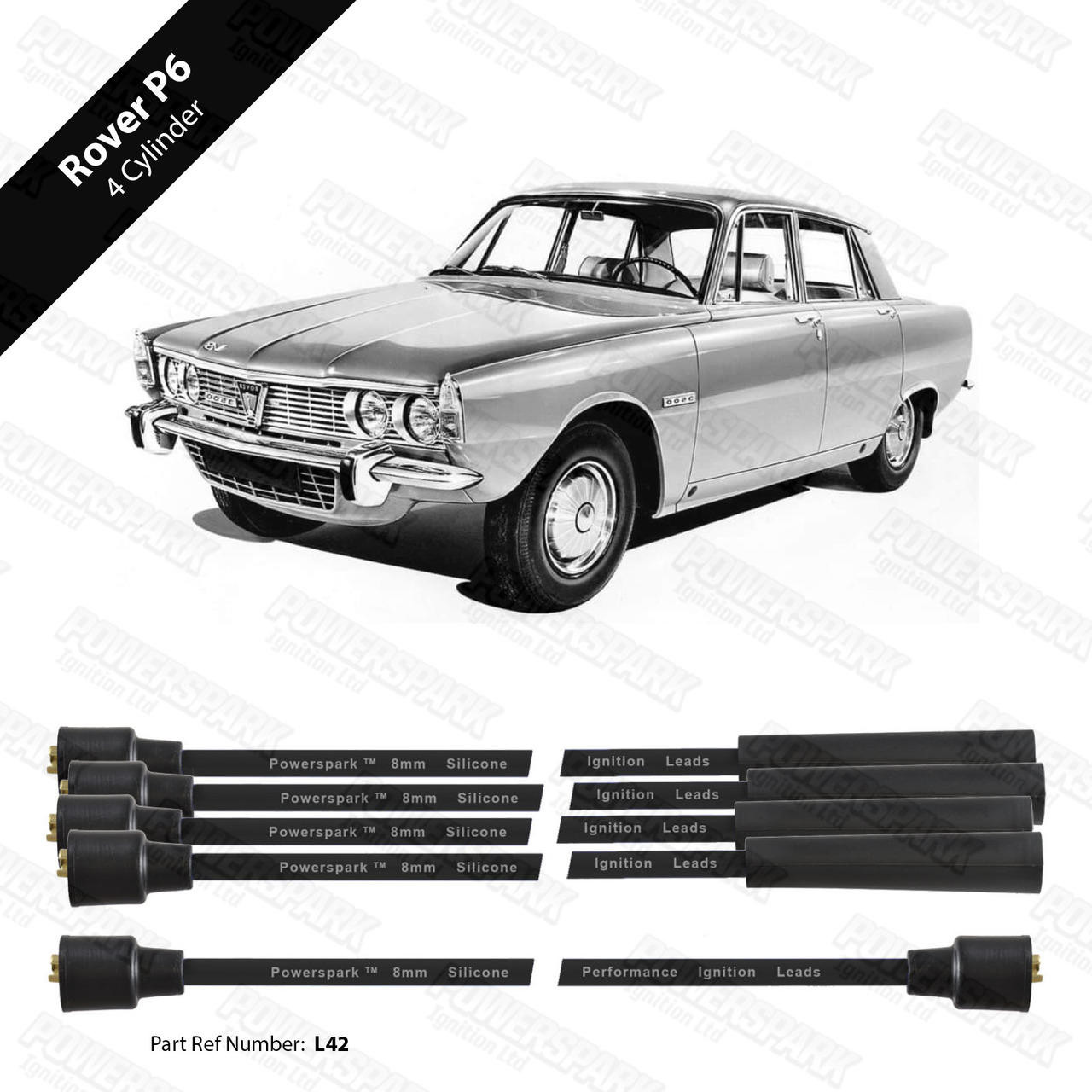 Powerspark Rover P6 HT Leads 8mm Double Silicone