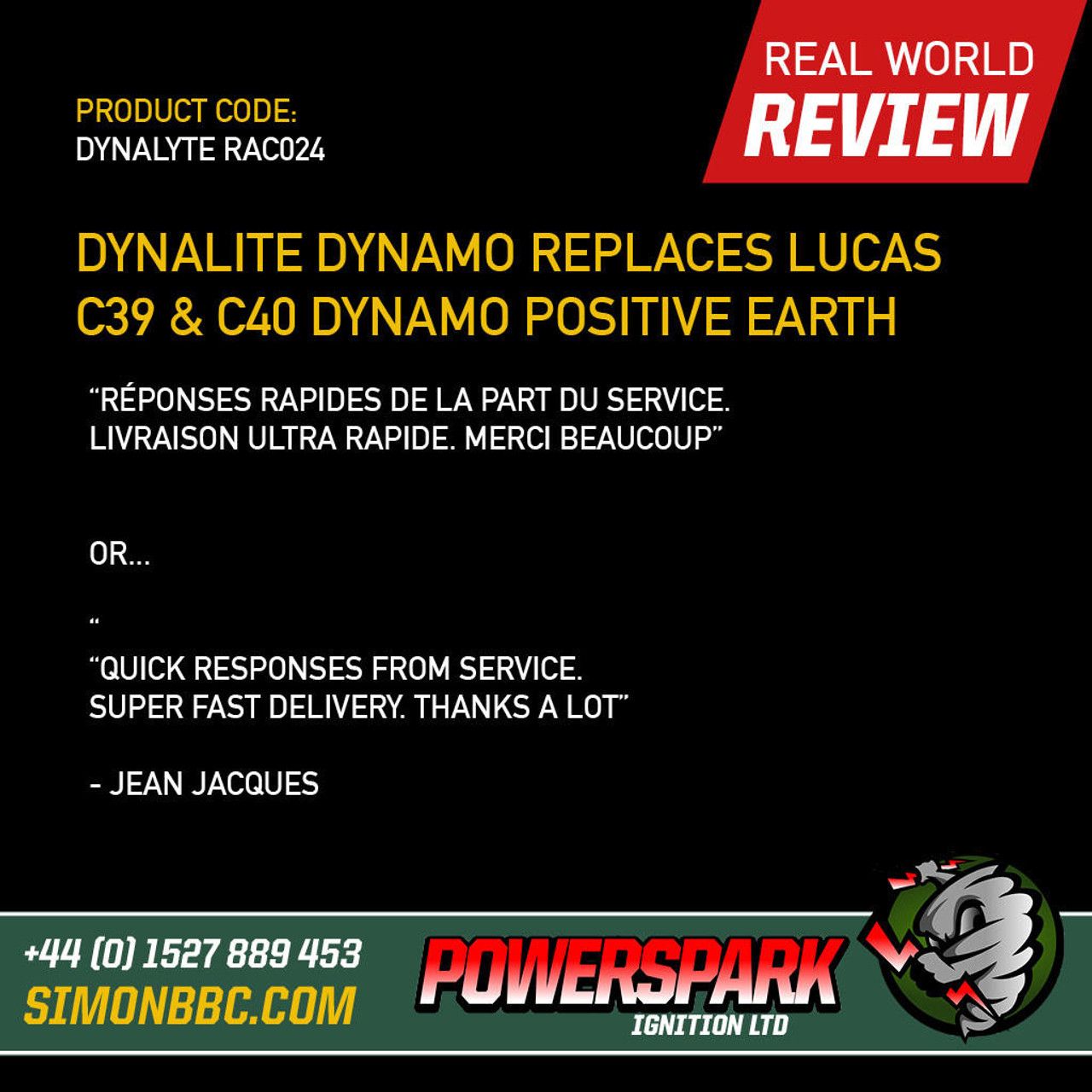 Dynalite Dynamo to Alternator Conversion replaces Lucas C45 Dynamo - Neg Earth