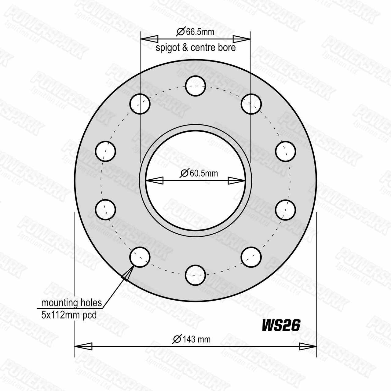 Bulldog Audi RS6 2013-2018 Set of Bulldog 20mm Wheel Spacers 5x112 PCD for OE Wheels