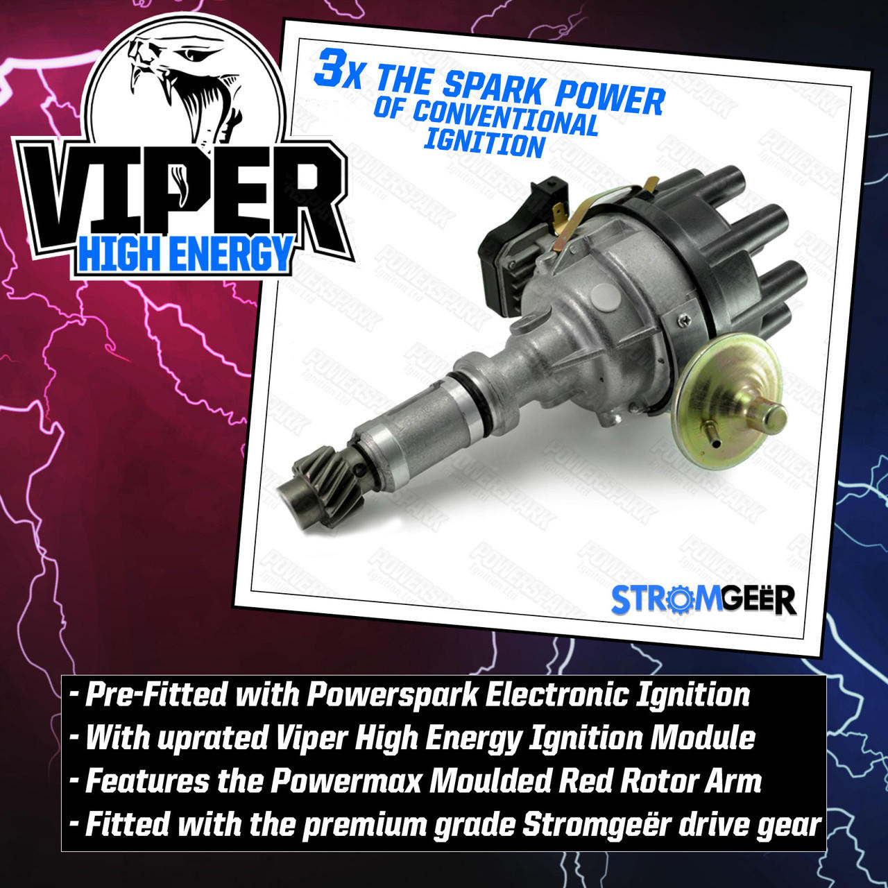 Stromgeër Rover V8 Viper High Energy Distributor Ignition Bundle - Post 1976