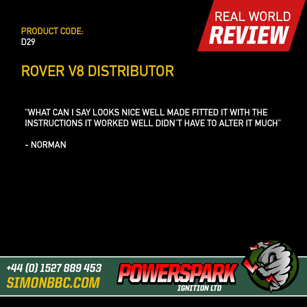 Powerspark Lucas 35D for early Rover V8 customer review