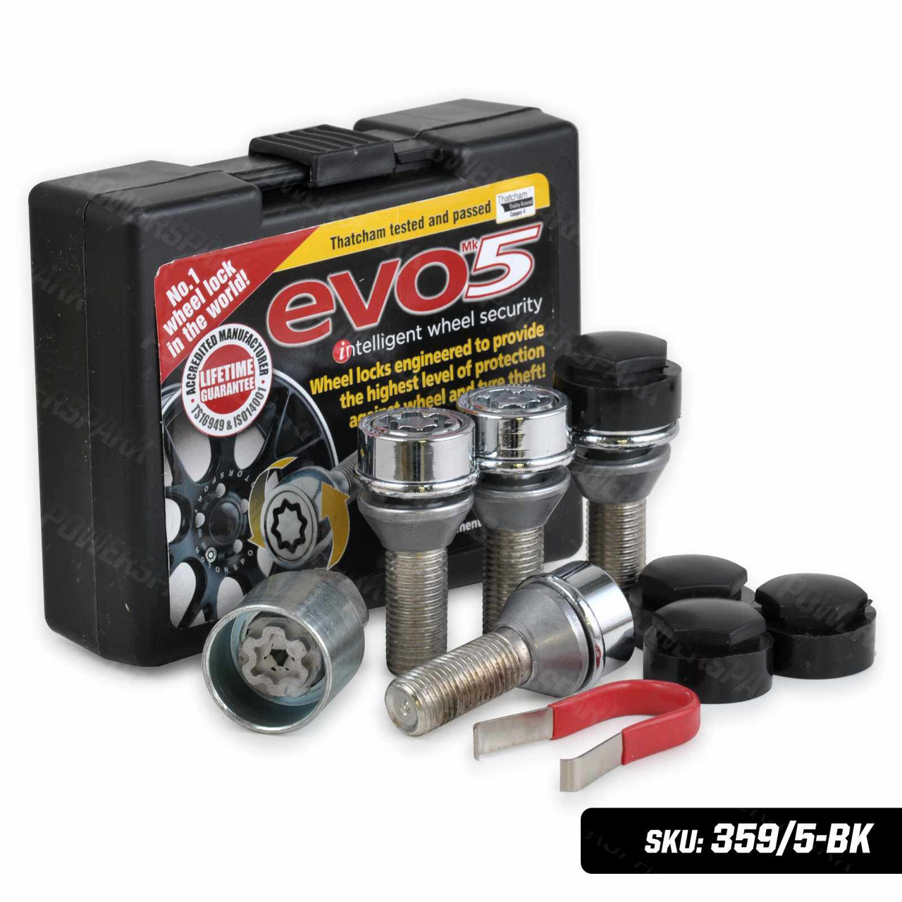 Evo MK5 Unique Locking Alloy Wheel Nuts 359/5 for Land Rover Range Rover Sport Lotus Volvo set of 5