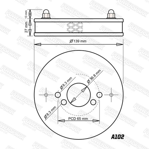 Chrome Pancake Performance Air Filter HS4 1 1/2 inch