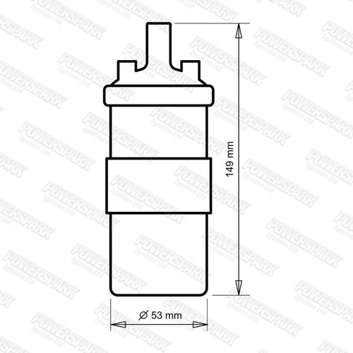 Genuine Lucas DLB198 High Energy Ignition Coil SILVER