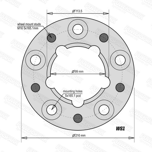Bulldog 1 Single Bulldog 30mm Wheel Spacer To Fit Land Rover Defender, Discovery 1 and Range Rover Classic
