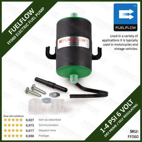 FuelFlow 060 Fuel Pump 6 Volt 1-4psi