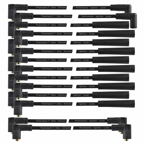 Powerspark Jaguar V12 OEF220 HT Leads 8mm Double Silicone black