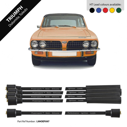 Powerspark Triumph Dolomite 1.3, 1.5, Toledo, 1500 HT Leads 8mm Double Silicone