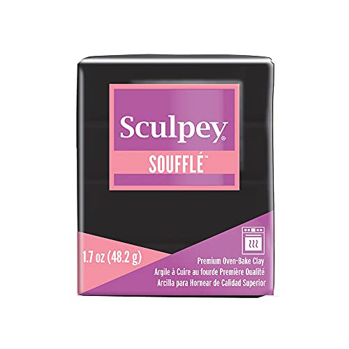 Sculpey Soufflé Clay Poppy Seed Black