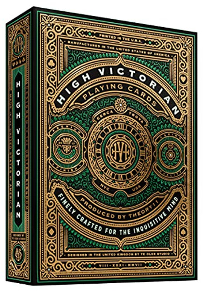 High Victorian Playing Cards Green