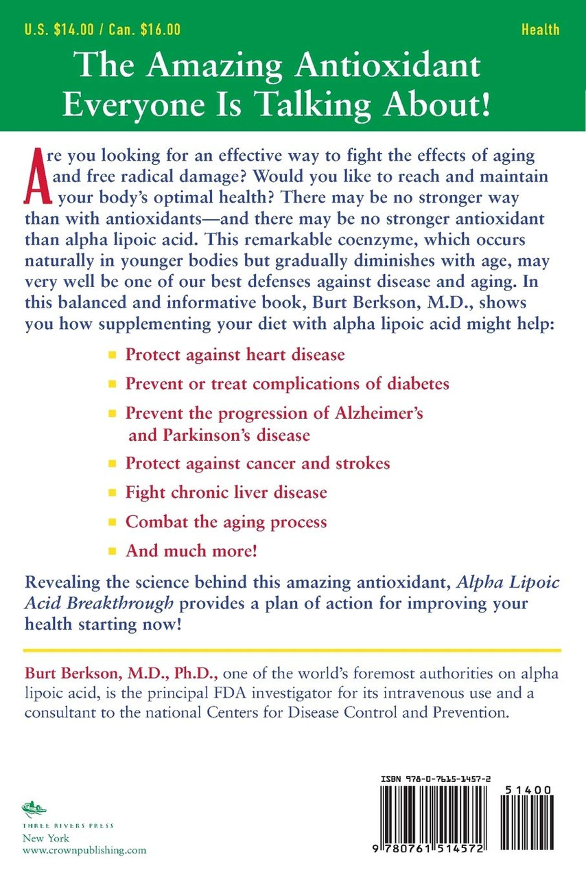 The Alpha Lipoic Acid Breakthrough