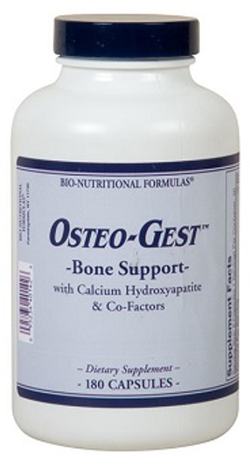 Bio-Nutritional Formulas Osteo-Gest, Bone Support with Calcium Hydroxyapatite & Co-Factors, 180 Capsules