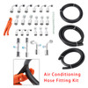 26PCS 9.5ft Air Conditioning Hose and Fitting Kit Includes 9.5ft #6#8#10 AC Hoses and #6#8#10 AC Fittings and pipe cutter