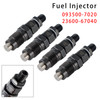 Hilux Surf Prado 1KZ-TE 3.0 L 4Pcs Fuel Injector 093500-7020 23600-67040 Generic