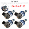 1993-1999 Subaru Impreza WRX GC8 1.8L 2.2L 2.5L H4 4Pcs Fuel Injector 16611-AA100 Generic