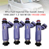 1998-2007 Suzuki Jimny 1.3 16V M13A 60KW 4Pcs Fuel Injector 195500-3980 Generic