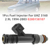 1994-2003 UAZ 3160 2.9L Off-Road Vehicle 1Pcs Fuel Injector 0280158107 Generic