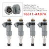 2015-2017 Subaru Legacy 2.5L H4 4Pcs Fuel Injector 16611-AA87A Generic