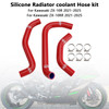 2021-2025 Kawasaki ZX-10R ZX-10RR Silicone Radiator coolant Hose kit Red Generic