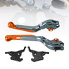 2023-2025 YAMAHA XMAX 300 Adjustable Folding Extendable Racing Brake & Clutch Levers Orange Generic