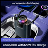 120W Super Fast Car Charger with Retractable Cable Ambient Light Smart Car Air Freshener Starry Sky Roof Car Charger