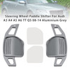 2008-2014 Audi A3 A4 A5 A6 TT Q5 Steering Wheel Paddle Shifter Aluminium Grey Generic