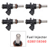 2012-2021 Volkswagen Arteon Beetle Golf Passat 4Pcs Fuel Injector 0280158360 Generic