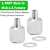 2x 1/8NPT Male to M16-1.5 Female Oil Pressure Sensor Adapter Fitting Thread Connector