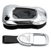 Audi A1 A3 S3 Leather Alloy Zinc Car Key Silvery Case Cover Generic