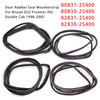 1998-2005 Nissan D22 Frontier 4Dr Double Cab 4PCS Front Rear Door Rubber Seal Weatherstrip 80831-2S400 Generic