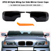 1998-2005 BMW 3 Series E46 Sedan 2PCS M Style Wing Car Side Mirror Cover Caps Black Generic
