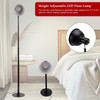 Adjustable LED Floor & Table Lamp 3 Colors Dimmable for Bedroom/Office - Walnut
