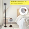 Adjustable LED Floor & Table Lamp 3 Colors Dimmable for Living Room/Office - Black