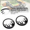 2014-2022 Harley Touring Electra Glide Flame Speaker Grills Accent Trim Cover Black Generic