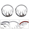 2014-2022 Harley Touring Electra Glide Flame Speaker Grills Accent Trim Cover Chrome Generic
