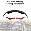 1996-2013 Harley Touring Electra Glide Bat Brow Batwing Fairing Accent Trim Black Generic