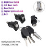 1998-2003 Fiat Panda 141 Right and Left Door Lock Kit+Bonnet+Cylinder+4 Keys 7654911 Generic