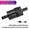 Black Inline EFI Fuel Systems Filter Adapter 3/8" Barb With 30 Micron Filter Element