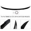 2010-2018 BMW X3 F25 SUV Models Rear Mid Boot Spoiler Gloss Black Generic
