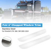 2005-2024 Peterbilt 379/ 386/ 389 Pair 5" Chopped Window Trim Stainless Steel Generic