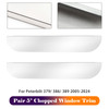 2005-2024 Peterbilt 379/ 386/ 389 Pair 5" Chopped Window Trim Stainless Steel Generic