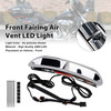 2014-2024 Harley-Davidson Touring Electra Glide 1 Set Fairing Air Vent LED Light Chrome Generic