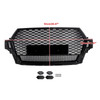 2016-2019 Audi Q7 SQ7 Front Bumper Radiator Vent Mesh Grille Gloss Black Generic