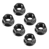 CNC Aluminum Rear Sprocket Carrrier Flange Nuts Set M10x1.25 Black