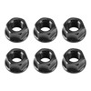 CNC Aluminum Rear Sprocket Carrrier Flange Nuts Set M10x1.25 Black