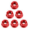 CNC Aluminum Rear Sprocket Carrrier Flange Nuts Set M10x1.25 Red